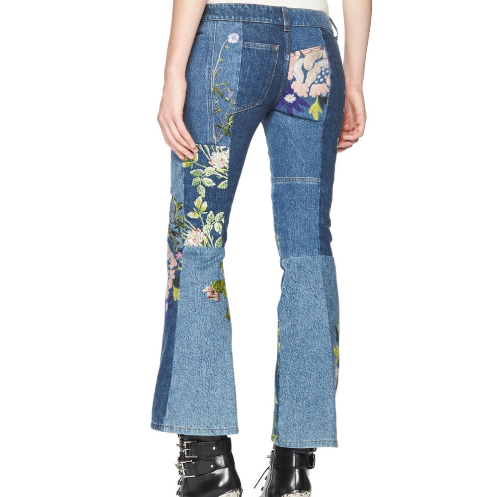 NWT Alexander McQueen Floral Embroidered JEAN 4 - Picture 2 of 10